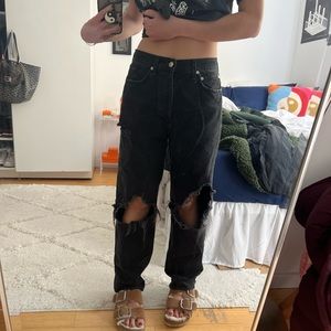 AGOLDE 90s fit mid rise loose boyfriend jeans in smokestack